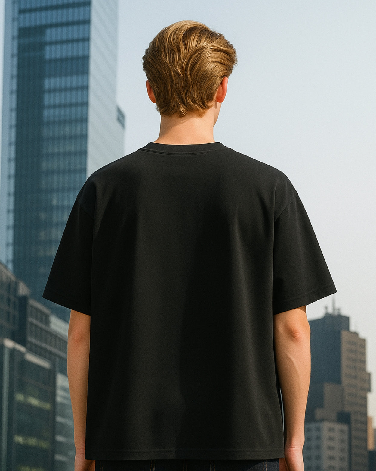 Men's Black "Hulk" Graphic Printed Oversized T-Shirt