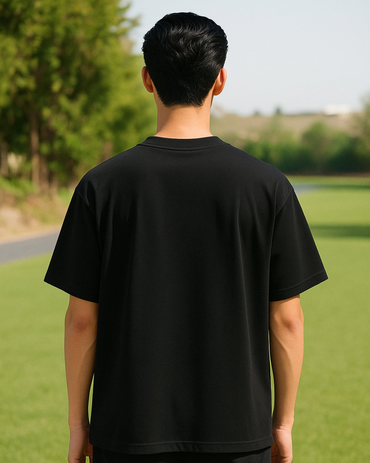 Men's Black Spider Man Graphic Printed Oversized T-Shirt