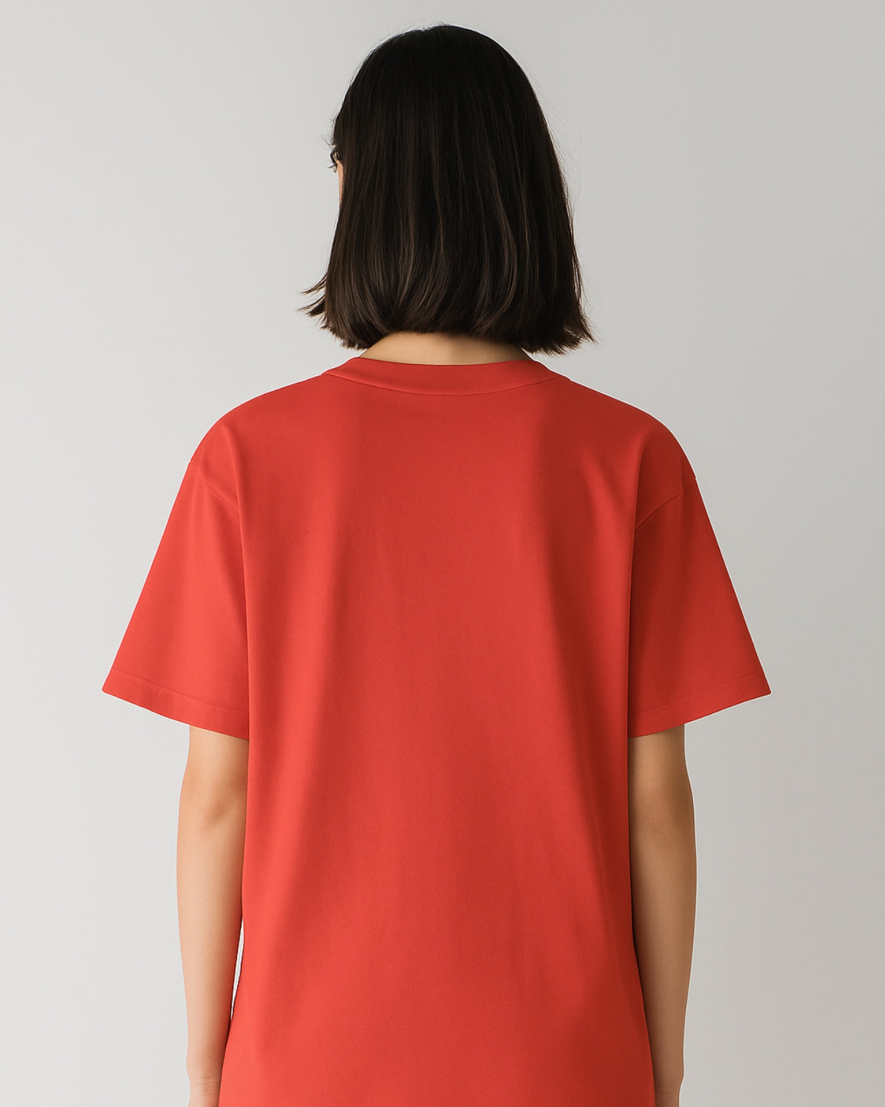 Women's Orange Anime Oversized Graphic Printed T-Shirt