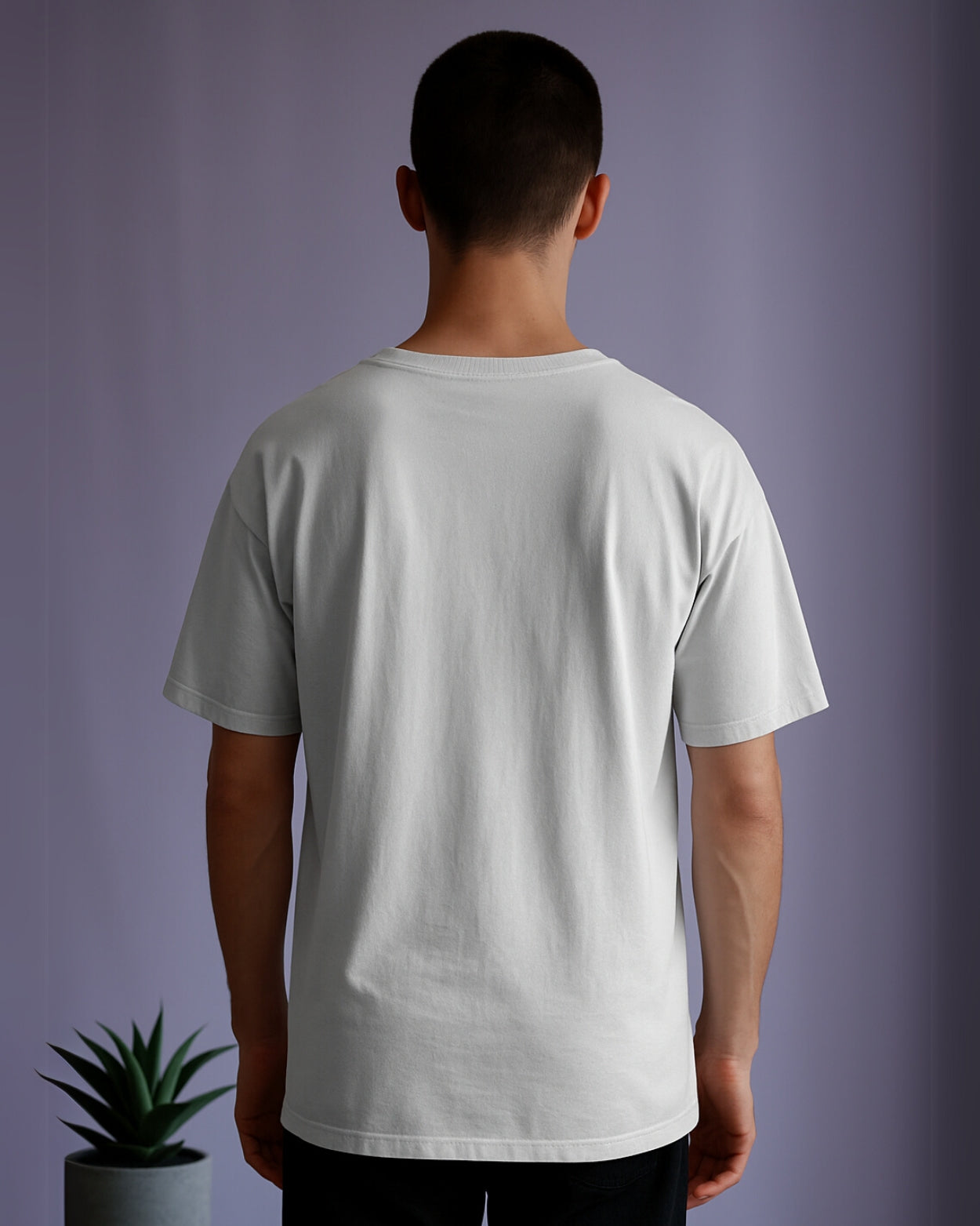 Men's White "Clear Vision" Oversized T-Shirt