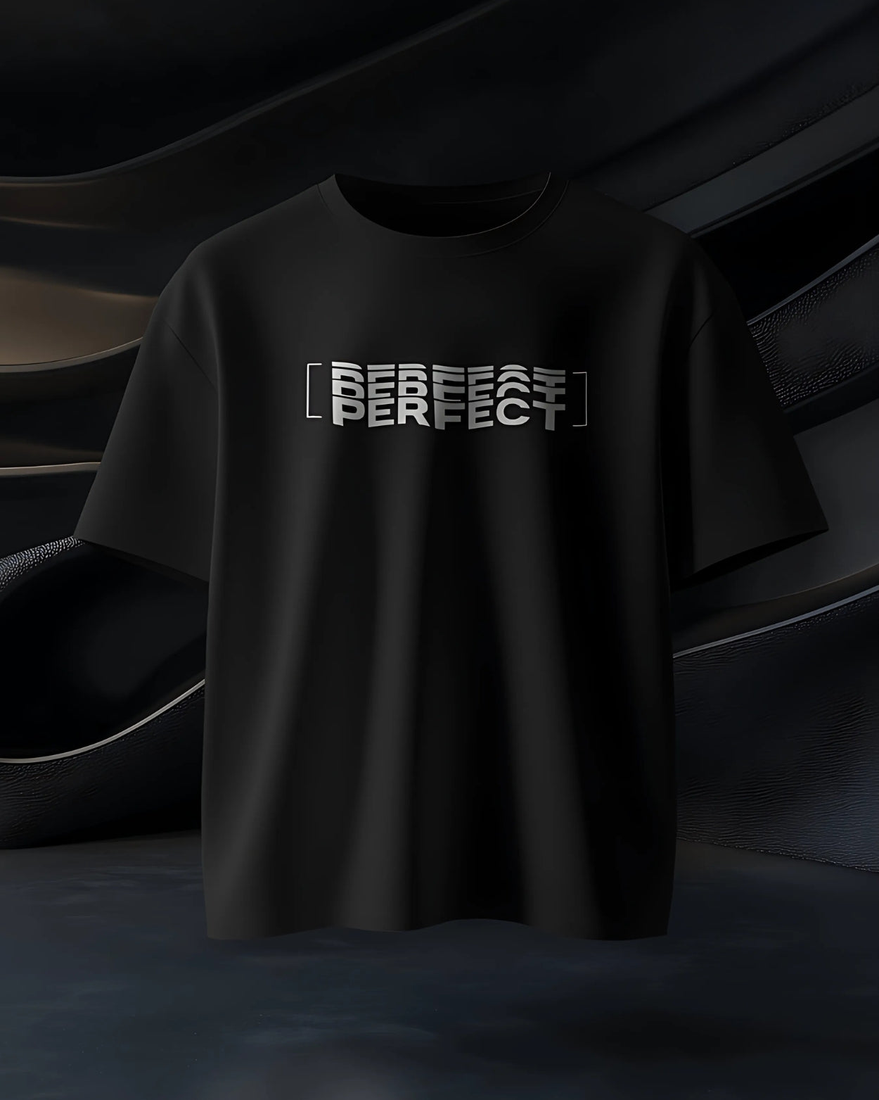 Unisex Black Perfect Graphic Printed Oversized T-shirt