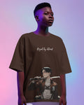 Unisex Dark Brown Levi Graphic Printed Oversized T-shirt