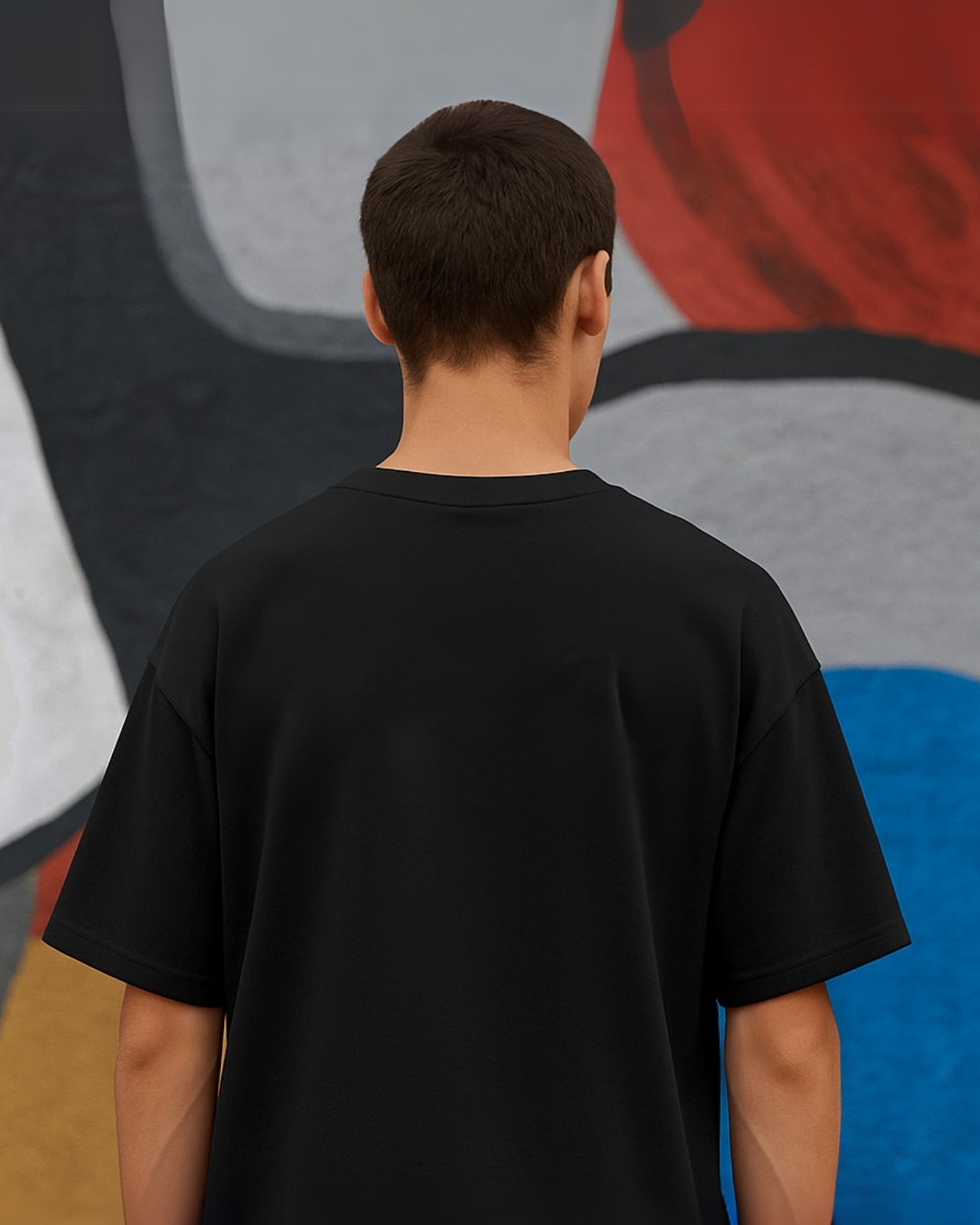 Unisex Black 'IRON MAN' Graphic Printed Oversized T-Shirt